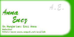 anna encz business card